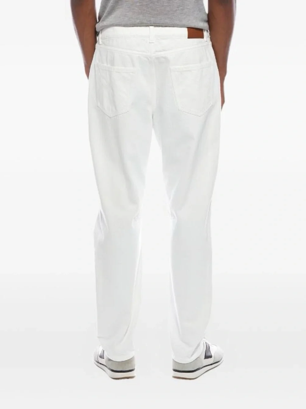 BRUNELLO CUCINELLI ‘Leisure Fit’ Lightweight White Denim Jeans Mens Italy